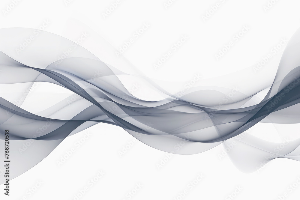 Obraz premium Abstract gray wave shape on white background.