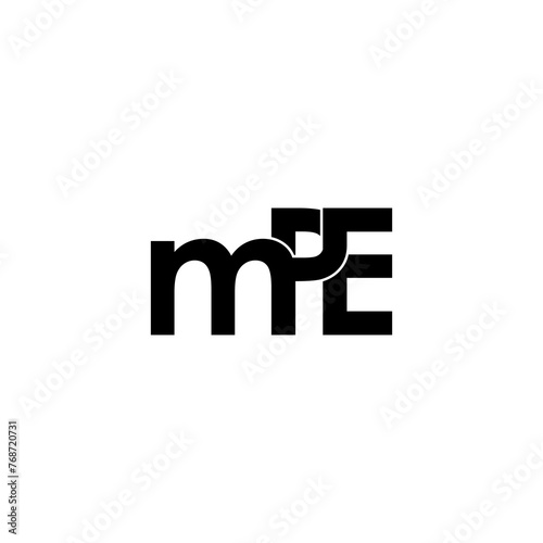 mpe typography letter monogram logo design