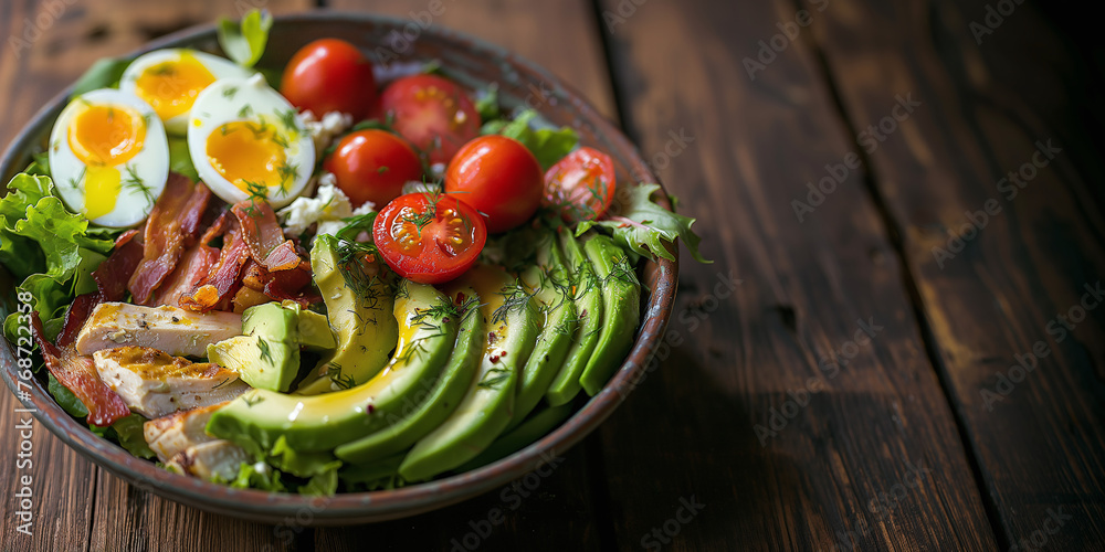 Vibrant Cobb Salad with Fresh Ingredients