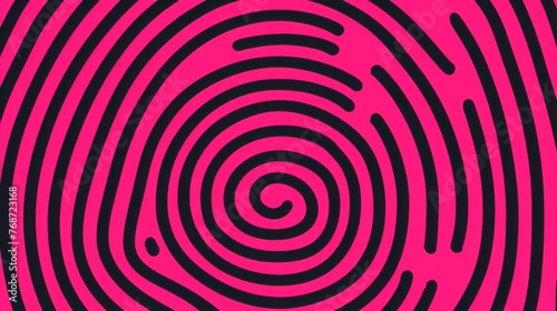  A single image with a black and pink spiral design on a black and pink background in the center