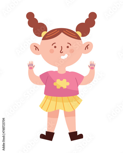 autism girl character