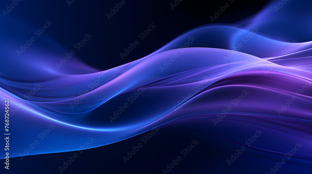 Obraz premium Digital technology purple wave curve abstract graphic poster web page PPT background