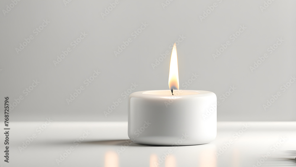 3D Burning Candle Concept for Spiritual Enlightenment, Peaceful Mind, and Memory Day 3D Burning Candle Concept for Spiritual Enlightenment, Peaceful Mind, and Memory Day