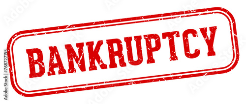 bankruptcy stamp. bankruptcy rectangular stamp on white background