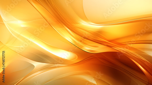 Digital technology orange wave curve abstract graphic poster web page PPT background