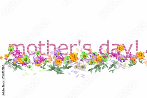 母の日用デザインイラスト メッセージカード mother's day 