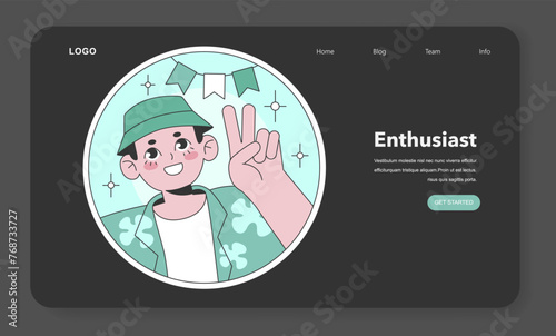Enneagram Enthusiast type illustration. Flat vector illustration