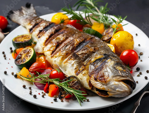 Grilled Fish with Vibrant Vegetables