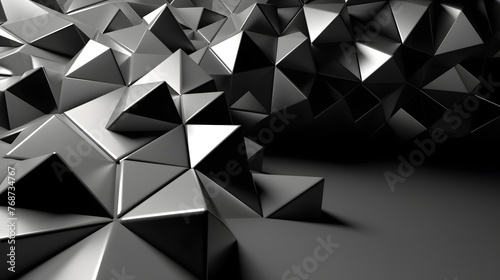 Digital technology 3d triangle building abstract graphic poster web page PPT background © JINYIN