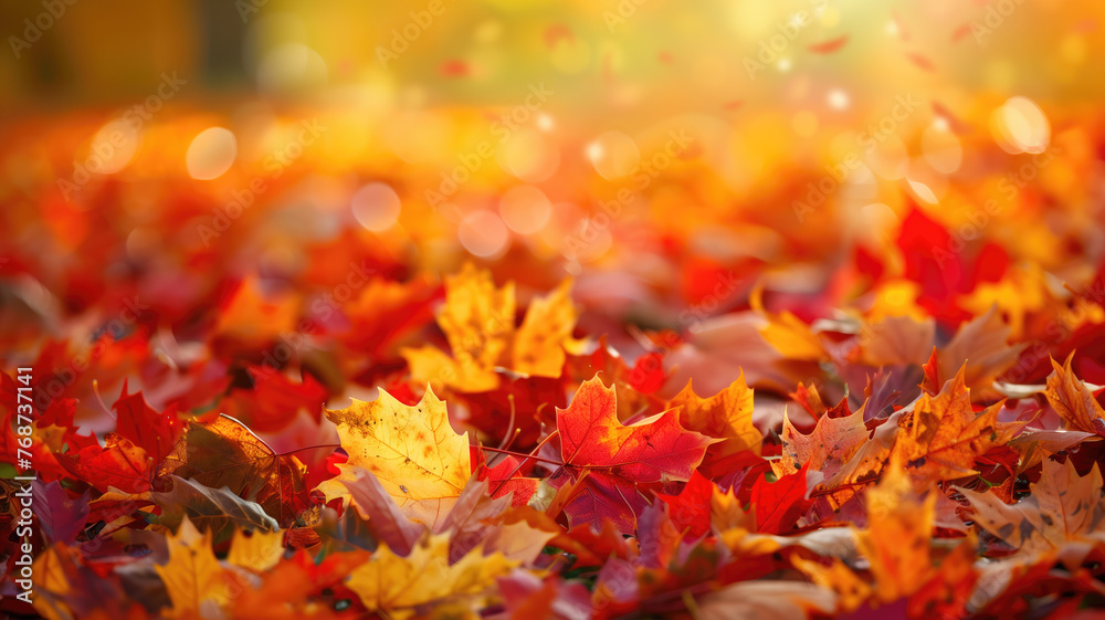 autumn season leaf falling background Generative AI autumn season leaf falling background Generative AI