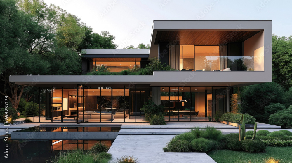 Architecture modern design, concrete house. Architecture modern design, concrete house.