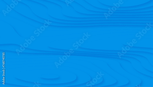 Blue paper topography relief. Abstract paper cut background. Realistic papercut decoration textured with wavy layers. Overlapping of minimal style wavy background. Illustration vector