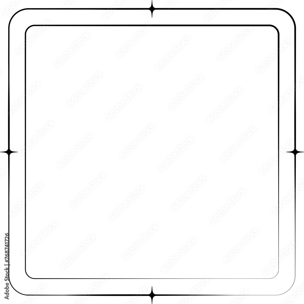 Minimalist aesthetic line frame