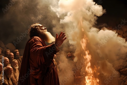 Fiery Sacrifice:Divine Intervention in Religious Ritual photo