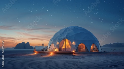 Igloo in Desert Night