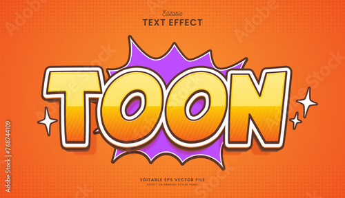 decorative editable comic text effect vector design