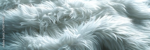 Soft White Fur Texture Close-up
