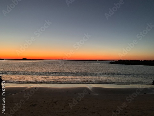 sunset on the beach