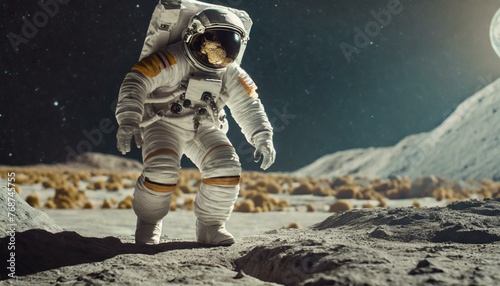 Lunar Wanderer: Astronaut's First Steps