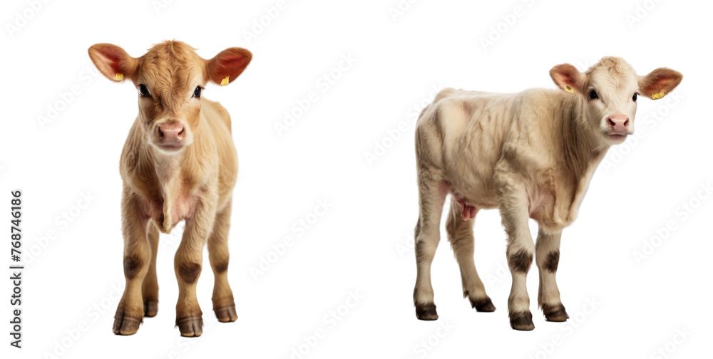 set of calf isolated on transparent background set of calf isolated on transparent background