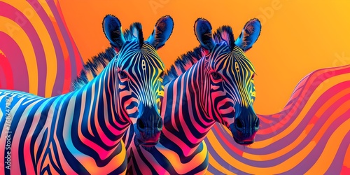 Zebras Conducting Vibrant Art Lessons Celebrating Unique Patterns and Individuality in Nature