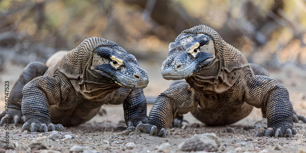 Komodo Dragons Hosting Survival Tactics and Natural Instincts Seminars in Tropical Wilderness Habitat Komodo Dragons Hosting Survival Tactics and Natural Instincts Seminars in Tropical Wilderness Habitat