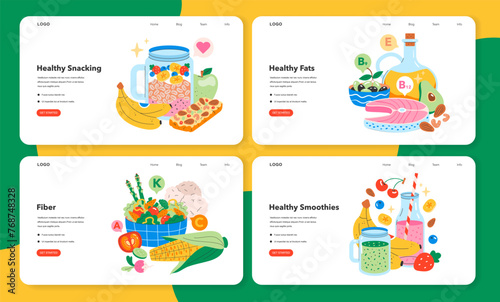 Nutritious Choices Collection. Vibrant illustration for nutritional awareness.