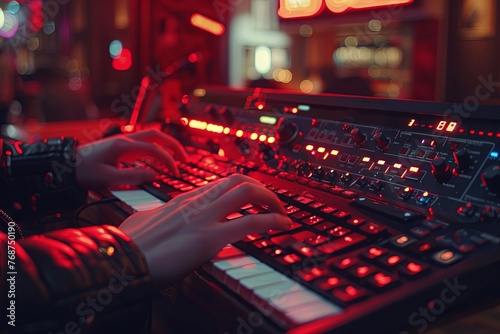 A hacker typing on a laptop with a code background  in a style of double exposure photography  with high resolution  high quality  high detail  in a cinematic style  with neon light color grading. Gen