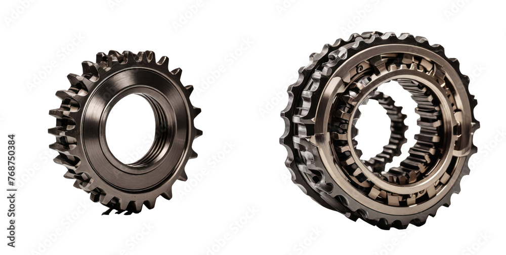 set of gear isolated on transparent background