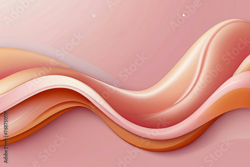 Pink and peach vector abstract background with wave and liquid shapes. 