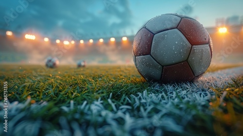 Soccer Ball on Lush Green Field