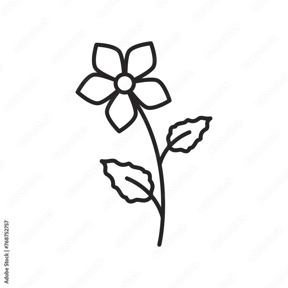 WebSpring flowers line icon. Forest fern eucalyptus art foliage natural leaves herbs. Decorative beauty elegant illustration for design hand drawn flower WebSpring flowers line icon. Forest fern eucalyptus art foliage natural leaves herbs. Decorative beauty elegant illustration for design hand drawn flower