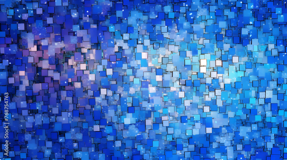 Digital blue glitter square mosaic abstract graphic poster web page PPT background Digital blue glitter square mosaic abstract graphic poster web page PPT background