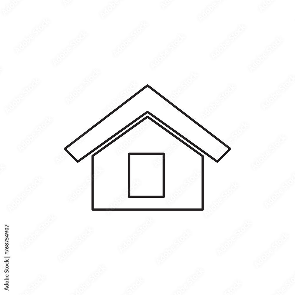 house icon symbol vector flat liner illustration on white background..eps