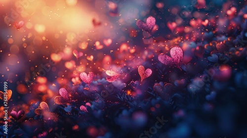 Two Heart Shaped Ornaments on Table