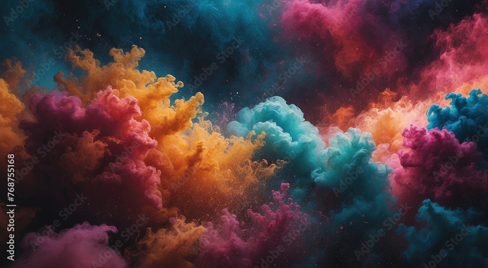 Dynamic Wave Smoke Particle Gradient, Abstract Colorful Wallpaper Background