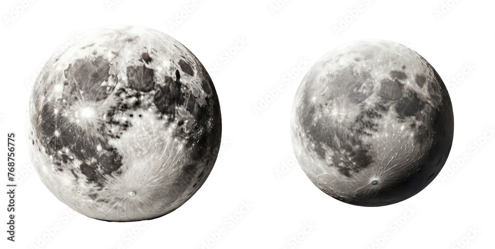 set of moon isolated on transparent background set of moon isolated on transparent background