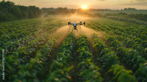 Farming of the Future: Drone Technology Revolutionizes Irrigation ,generated by IA
