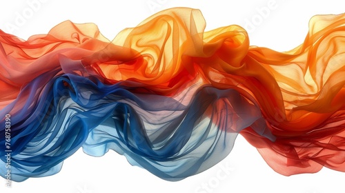 Abstract Red, Orange, and Blue Wave