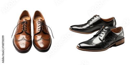 set of oxfords isolated on transparent background