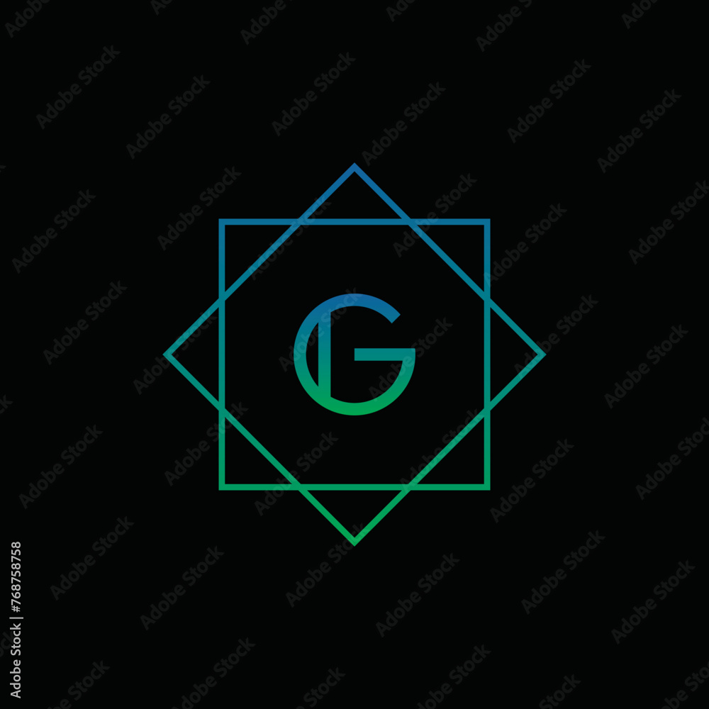 Letter G Logo. Letter Design Vector on black background Letter G Logo. Letter Design Vector on black background