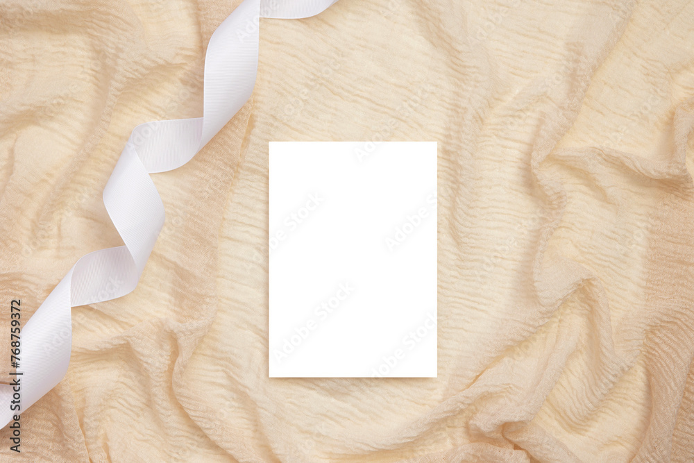 Fototapeta premium Mockup card 5x7 Canva online edit