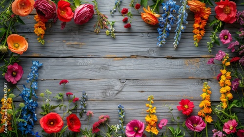 Flowers Arranged on Wall