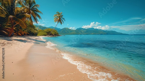 Small Island in Middle of Beach