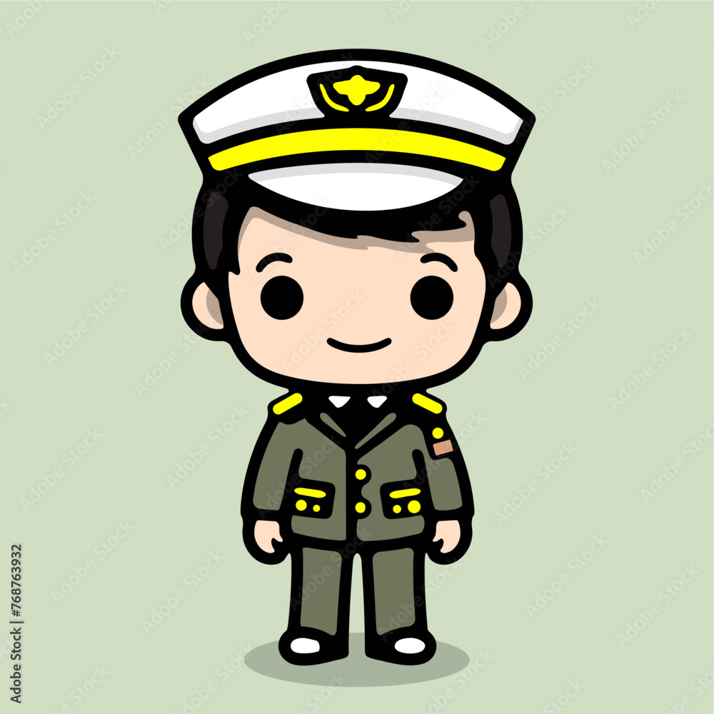military officer icon vector ...