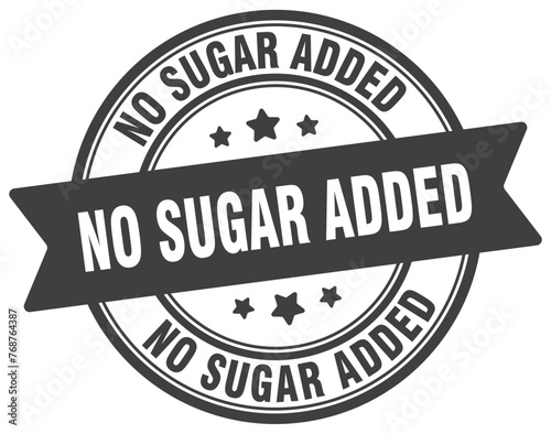 no sugar added stamp. no sugar added label on transparent background. round sign