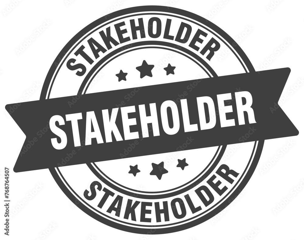 stakeholder stamp. stakeholder label on transparent background. round sign