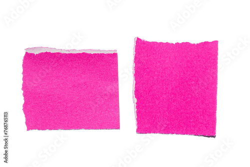 Ripped pink paper isolated on transparent background, torn paper png