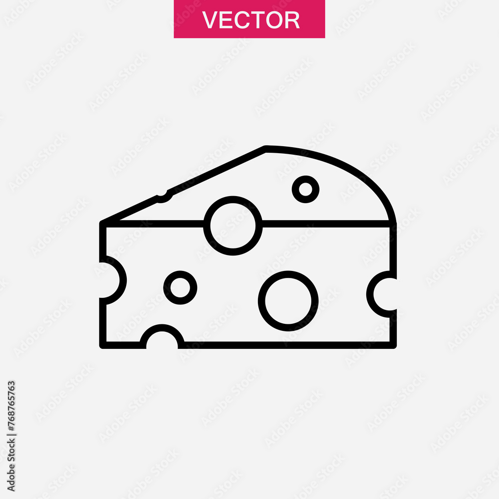 Cheese line icon,vector flat Cheese with holes, linear icon.on white background..eps Cheese line icon,vector flat Cheese with holes, linear icon.on white background..eps