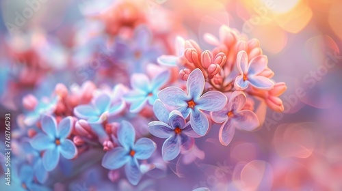Blur the background slightly to achieve a soft focus effect that enhances the ethereal beauty of pastel flowers.